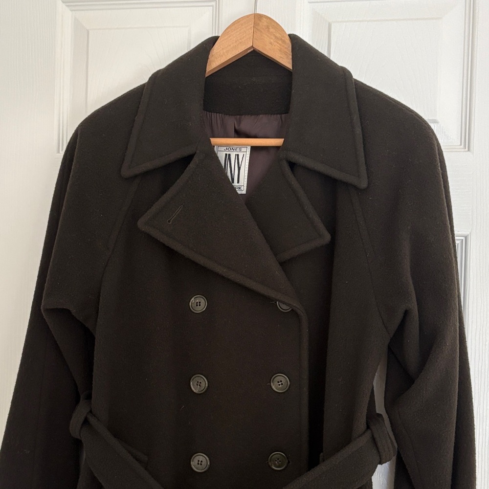 Jones New York 100% Wool Long Coat